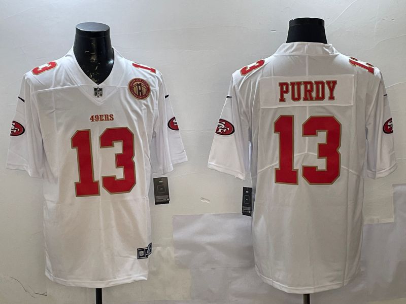 Men San Francisco 49ers #13 Purdy White gold Fashion 2025 Nike Limited NFL Jersey style 6